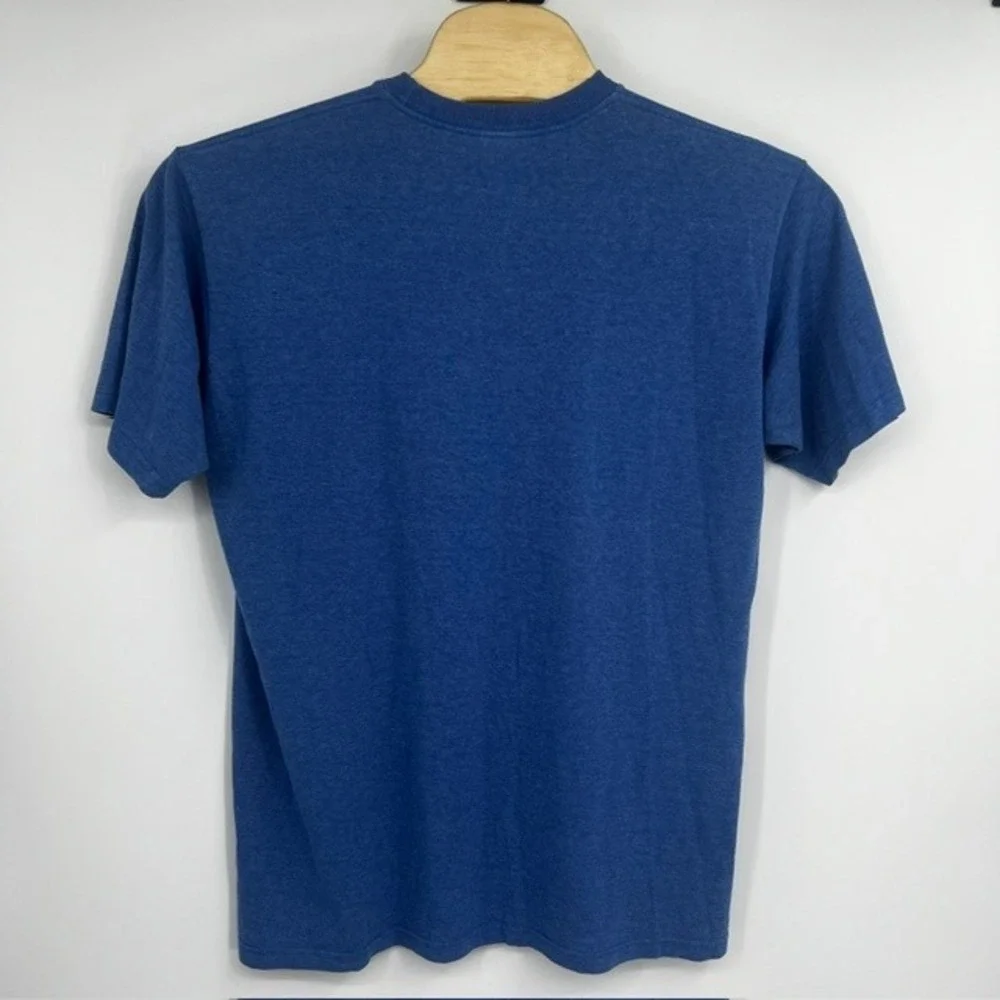 The North Face Men's Blue Heather Mountain Logo Graphic T-Shirt Size Large